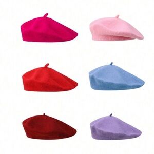 SOLD OUT 🎈Vibrant Beret Collection - Pink, Red, Blue, Purple